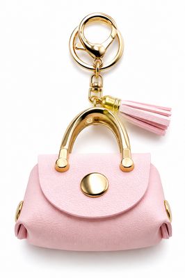 Blush Belle Pink Mini Handbag Keychain &amp; Purse Charm with Tassel