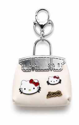 Ivory Paris Kitty Mini Handbag Keychain &amp; Purse Charm with Silver-Tone Accents