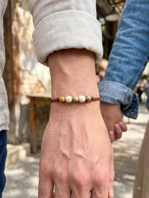 Picture Jasper and Wood Bracelet