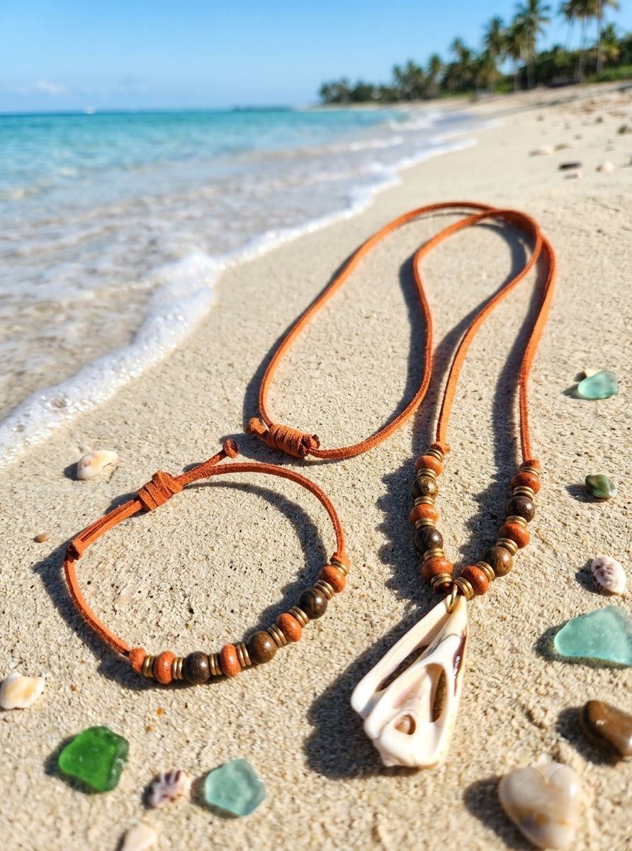 Sienna Shell Necklace and bracelet set