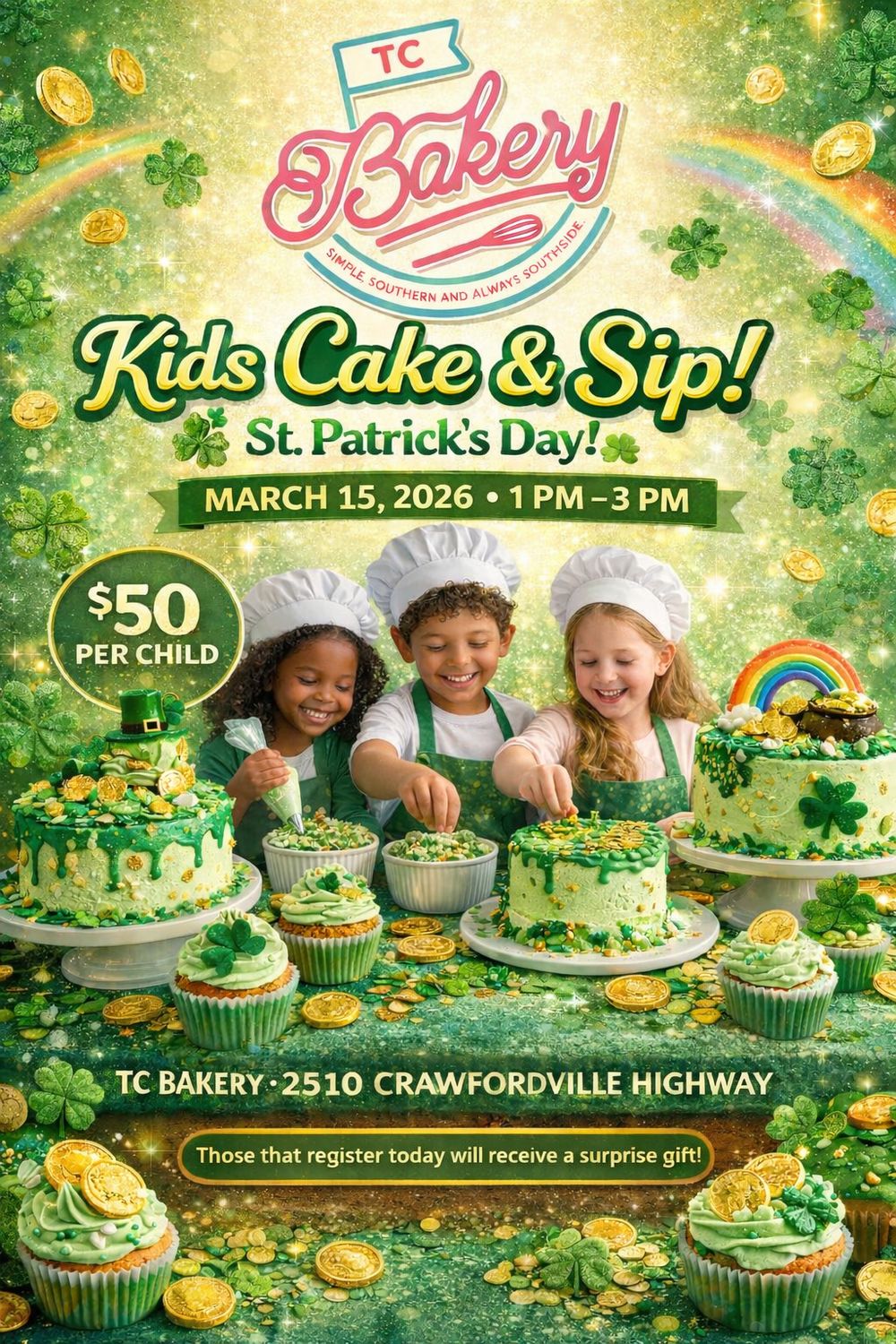Kids Cake &amp; Sip (March)