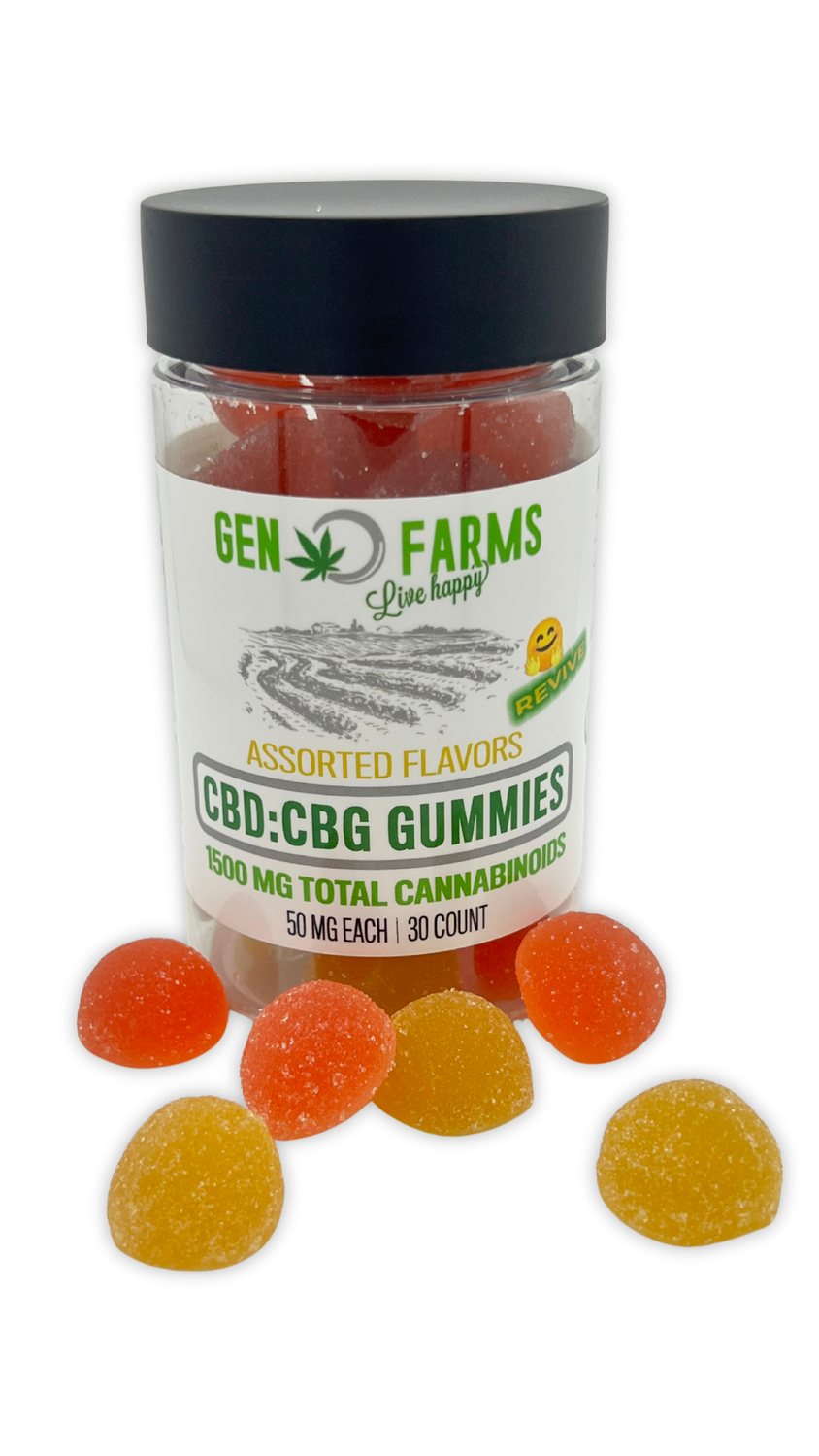 Assorted Flavors CBD:CBG (1:1) Gummies