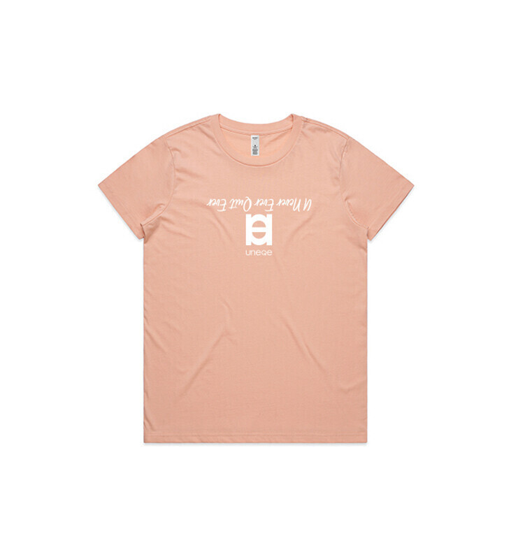 U Never Ever Quit Ever, Solid Icon T-shirt (Ladies) [4052]