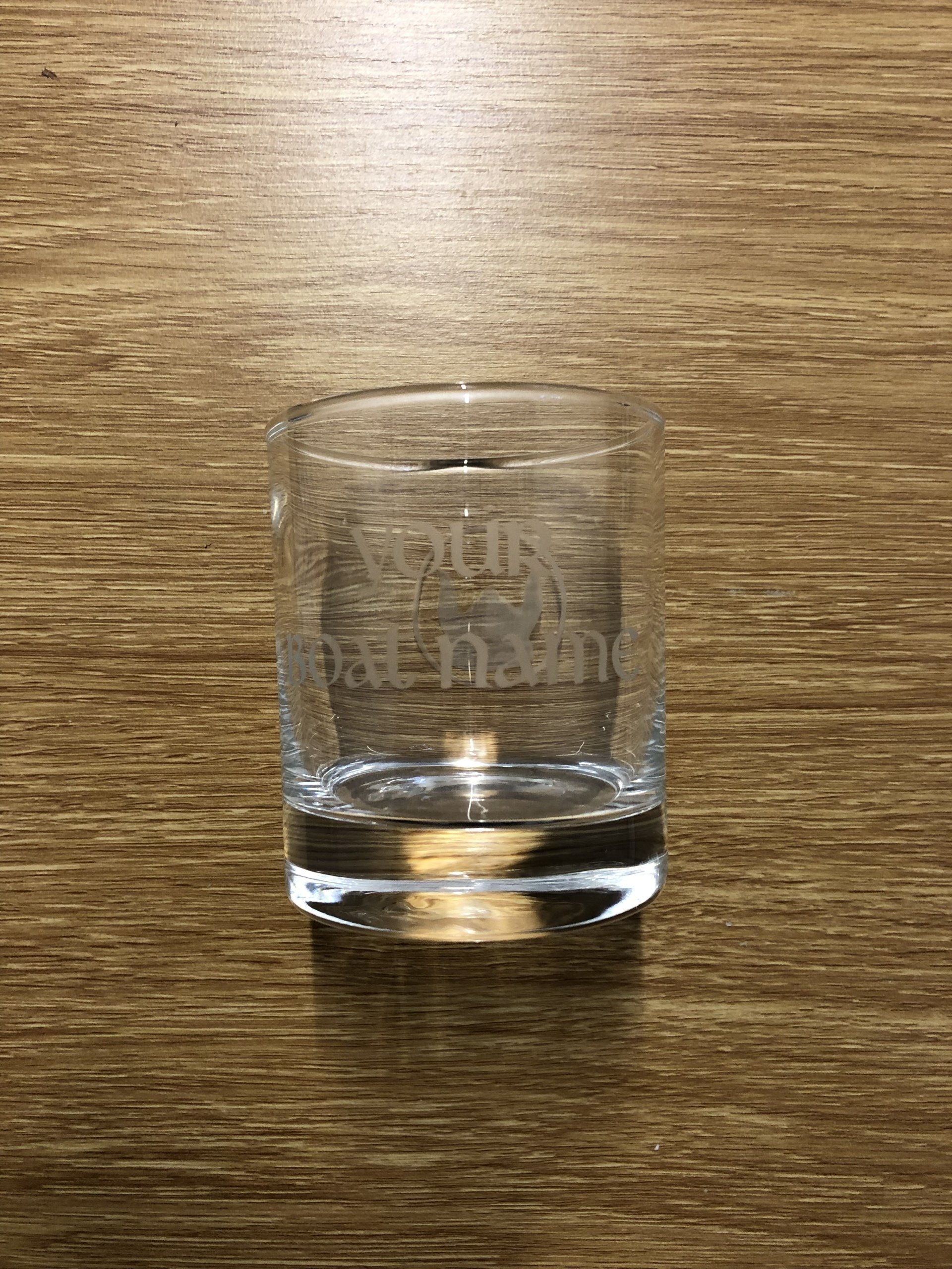 Etched Whiskey Glass