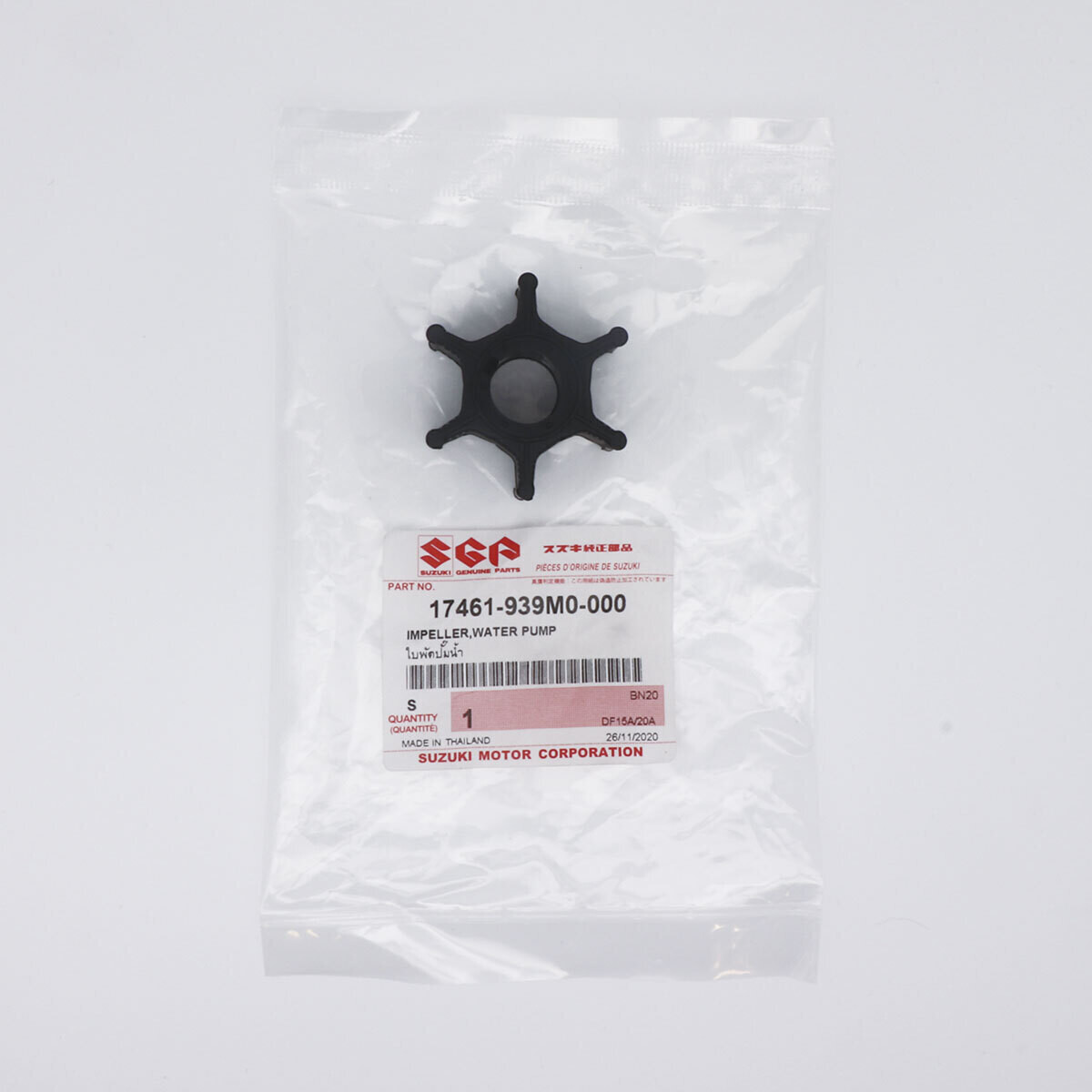 TURBINA SUZUKI 17461-939M0 PARA MOTORES DF8A / DF9,9A (2004-2022)/ DF9,9A / DF15A (2012-2022) Y DF20A (2007-2022)