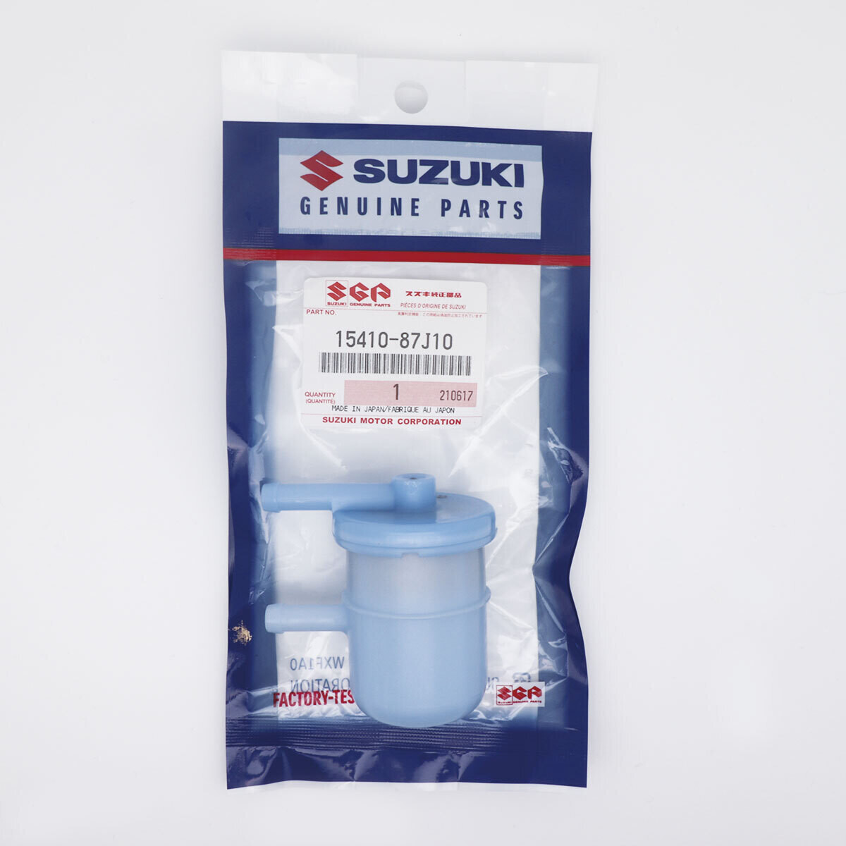FILTRO COMBUSTIBLE SUZUKI 15410-87J10 PARA MOTORES DF20 (2000-2006) / DF25 (2000-2006)/  DF40 (1999-2010)/ DF50 (1999-2010) /DF90 (2001-2011) / DF100 (2001-2011) / DF115 (2001-2011)