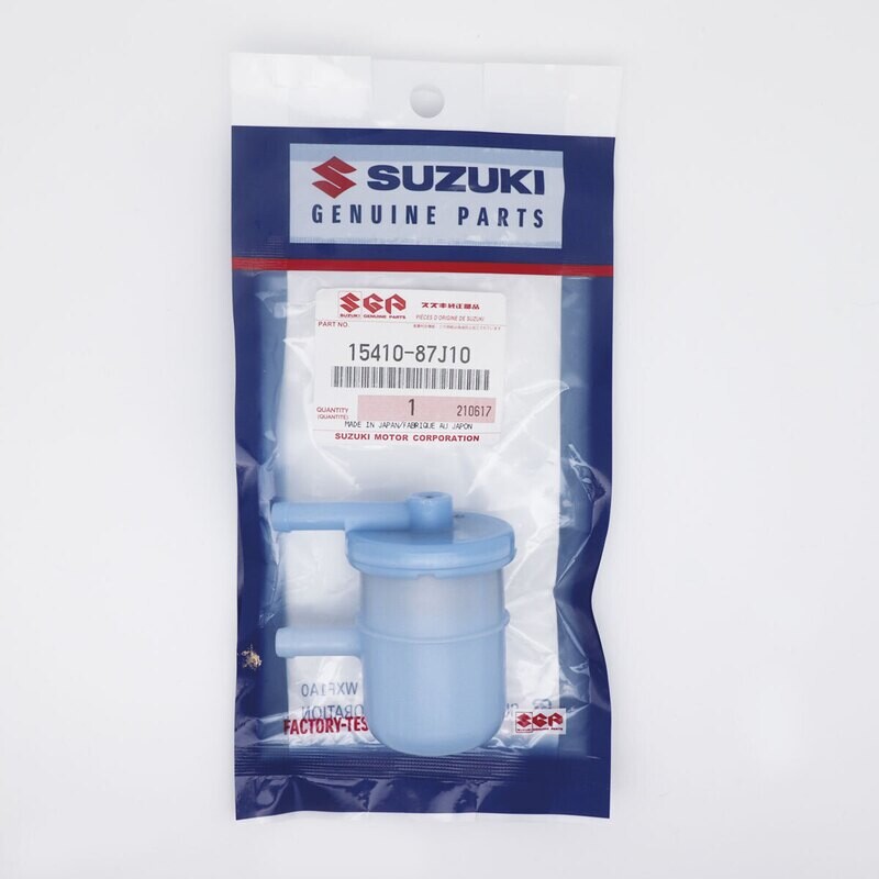 FILTRO COMBUSTIBLE SUZUKI 15410-87J10 PARA MOTORES DF20 (2000-2006) / DF25 (2000-2006)/  DF40 (1999-2010)/ DF50 (1999-2010) /DF90 (2001-2011) / DF100 (2001-2011) / DF115 (2001-2011)