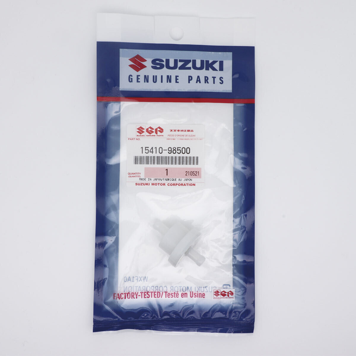FILTRO COMBUSTIBLE SUZUKI 15410-98500 PARA MOTORES DF4/ DF5 / DF6/ DF8/ DF9,9 (1996-2003)/ DF15 (1996-2003)/ DF9,9 (2004-2011)/ DF15 (2004-2011)
