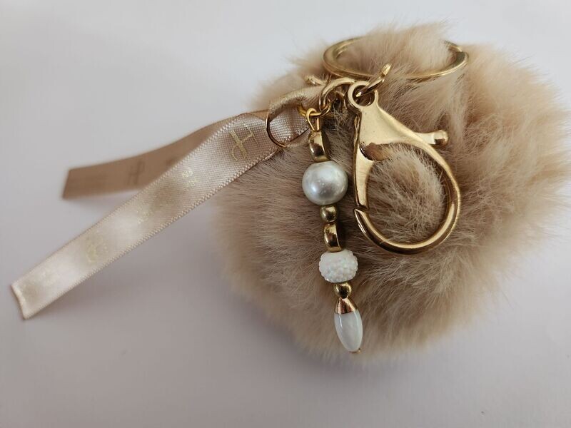 Hip- sleutel pompon- Camel