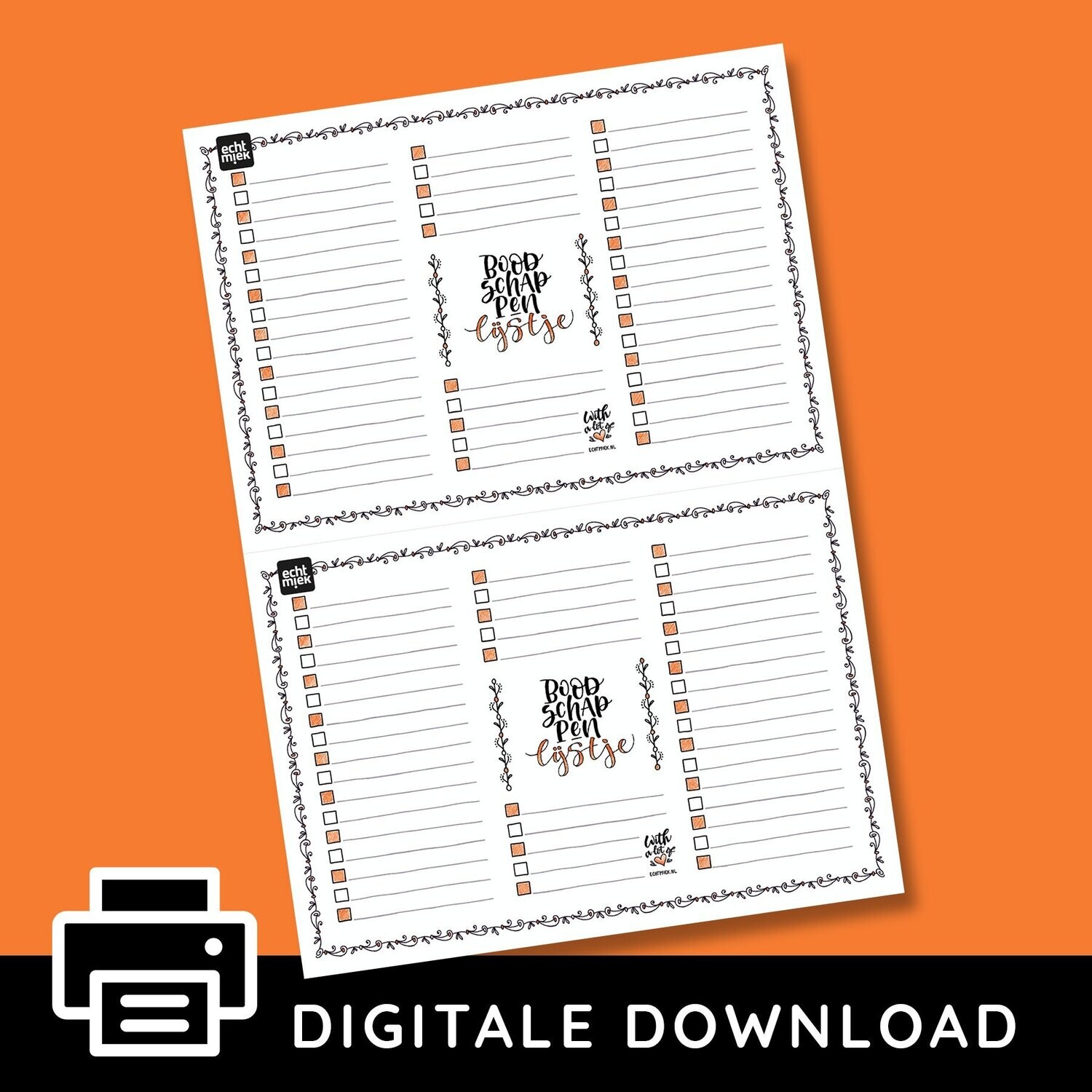 BOODSCHAPPENLIJSTJE digitaal
