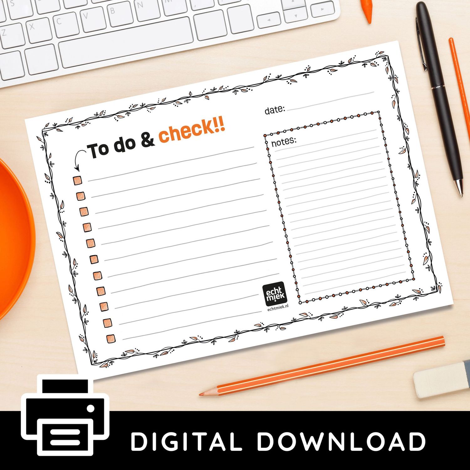 TO DO & CHECKLIST digitaal