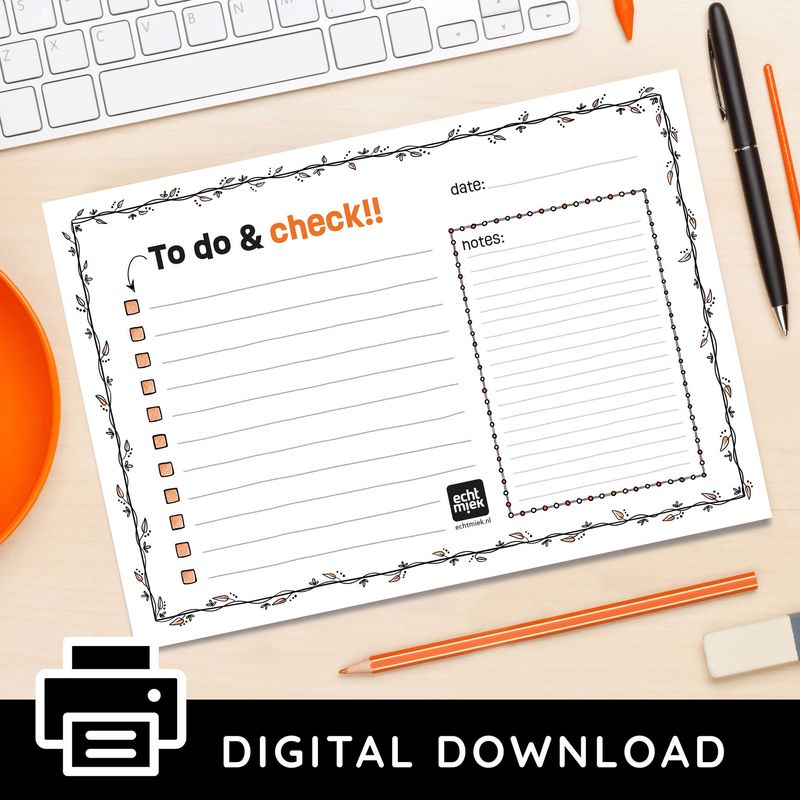 TO DO & CHECKLIST digitaal
