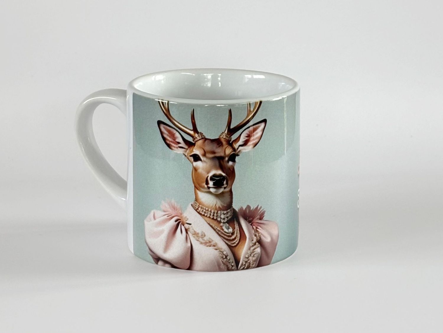 Rendier kerstkopje vrouw