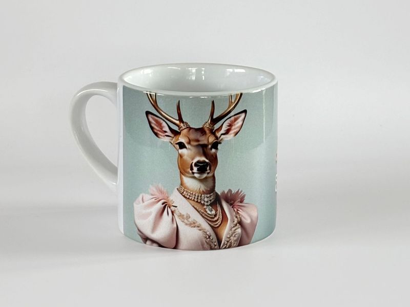 Rendier kerstkopje vrouw