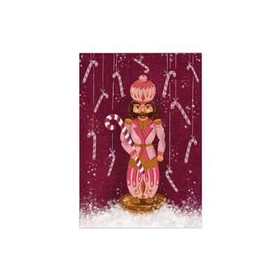 Kerstkaart met kleurrijke Notenkraker koning – EchtMiek
