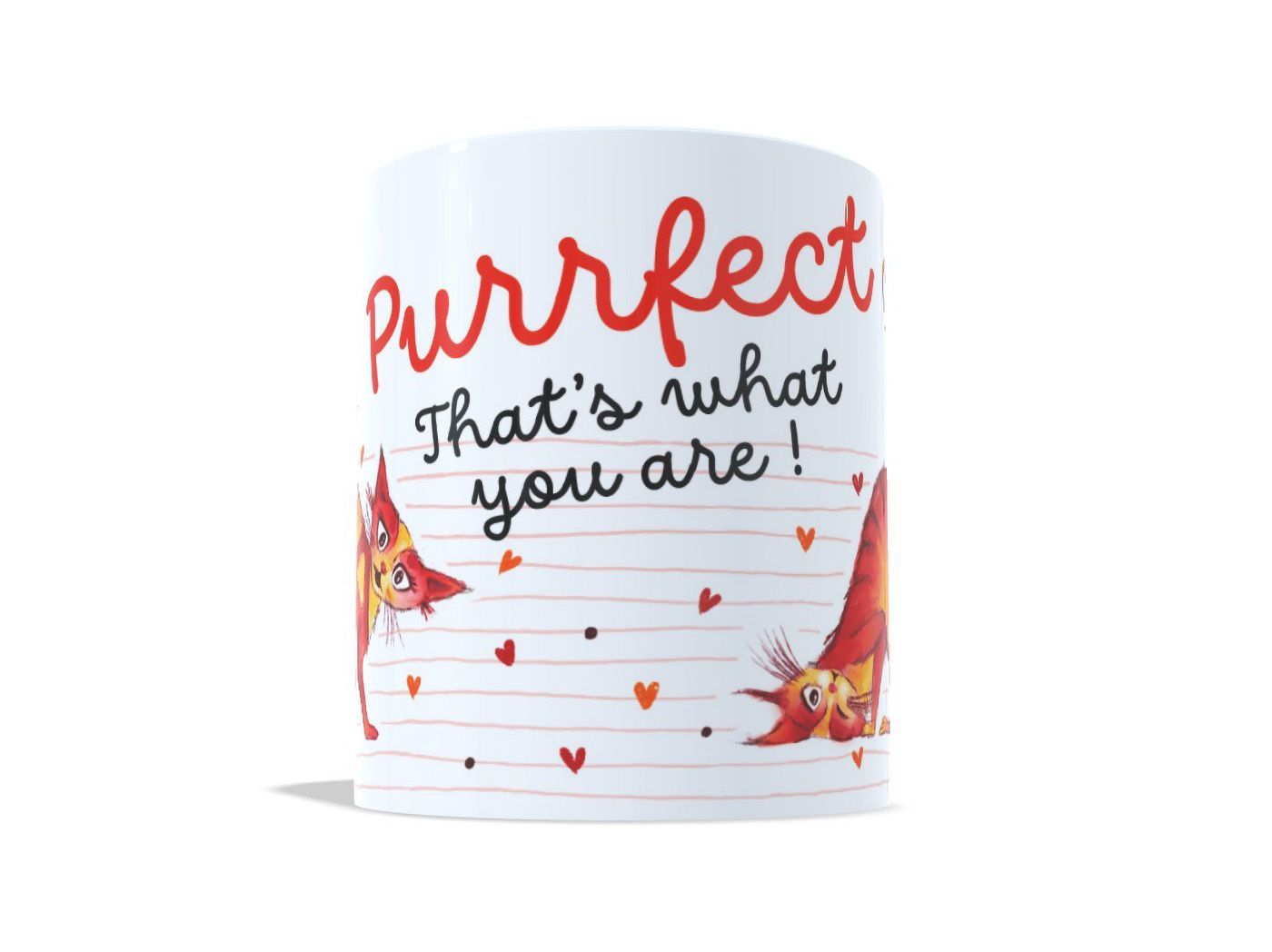 Katten mok - Purrfect Kattenmok Purrfect met tekst That's what you are en rode katten – EchtMiek