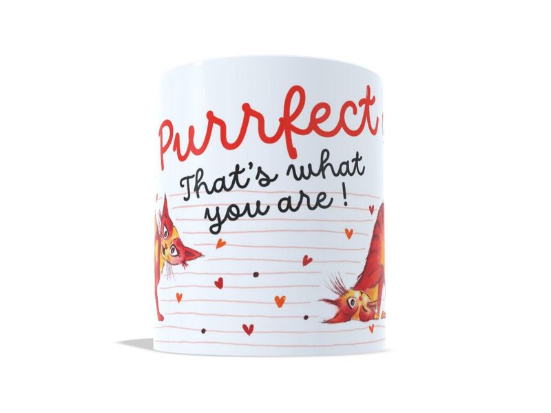 Katten mok - Purrfect Kattenmok Purrfect met tekst That's what you are en rode katten – EchtMiek
