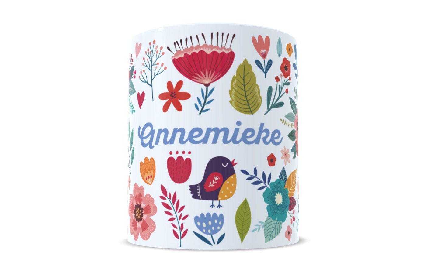Folk Art mok met naam Kleurrijke Folk Art mok met naam voorzijde | EchtMiek