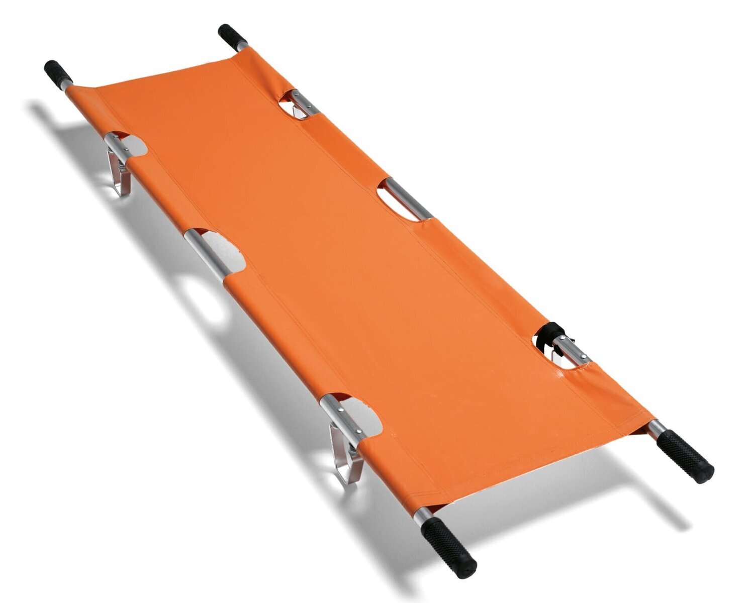 Folding recovery stretcher in width