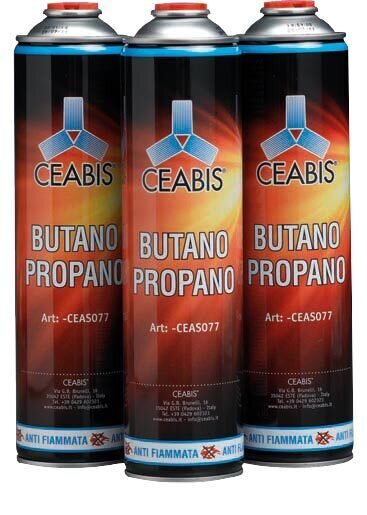 Single use against burst of flame gas bottles