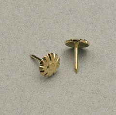 Steel plate fixing tingle "Daisy" polish brass finishing