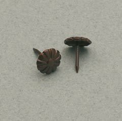 Steel plate fixing tingle "Daisy" copper finishing