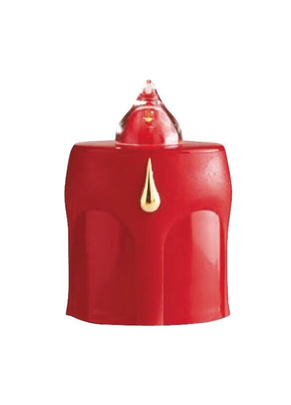 Red electronic candle with drop