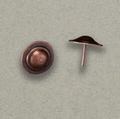 Steel plate fixing "Cleric cap" copper finishing