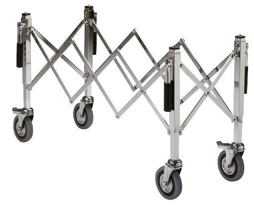 Coffin trolley extendible on two sides