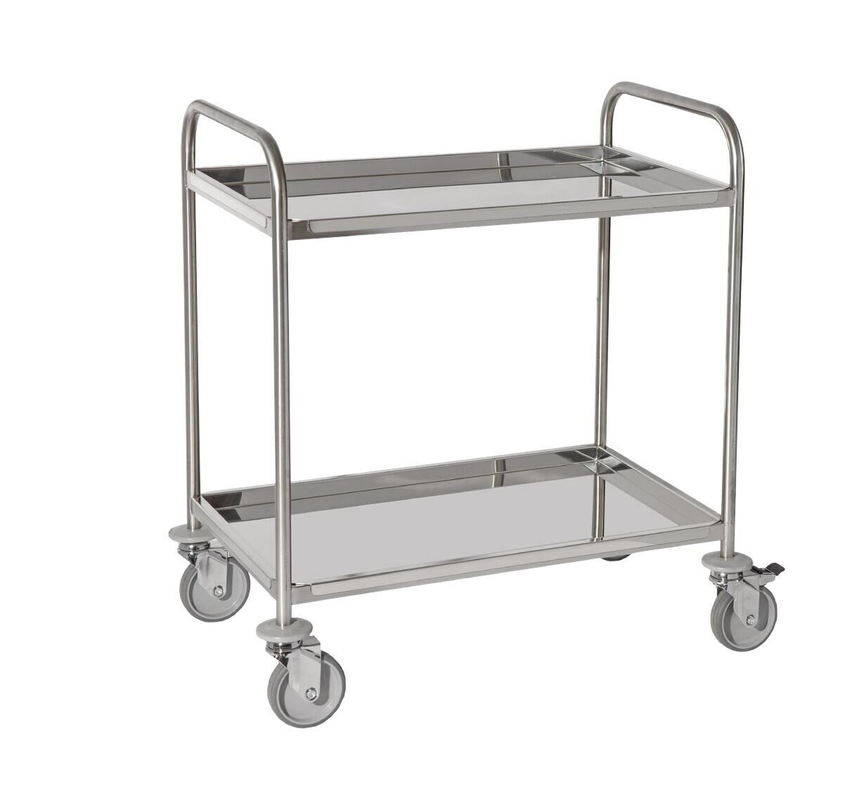 Service trolley with 2 shelves