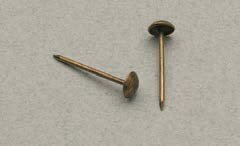 Steel cross fixing nail vintage brass finishing