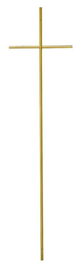 Cross for coffin in brass full round section 8 mm