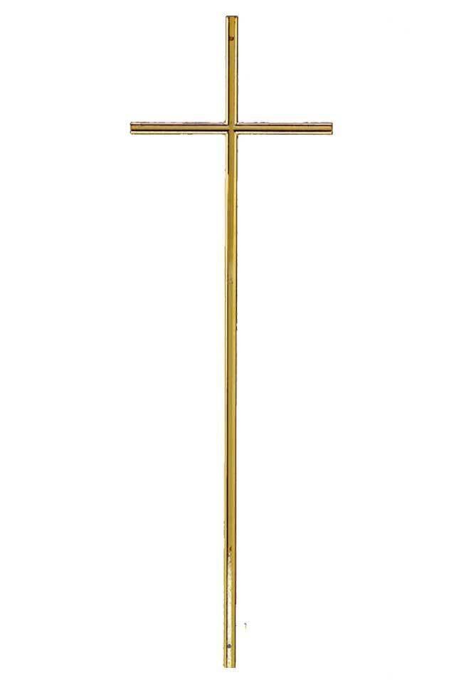 Cross for coffin in zamak alloy series 306 polish brass finishing