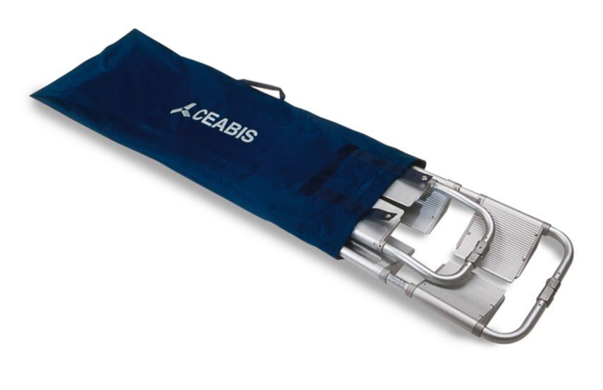 Case for anodized aluminium scoop stretcher