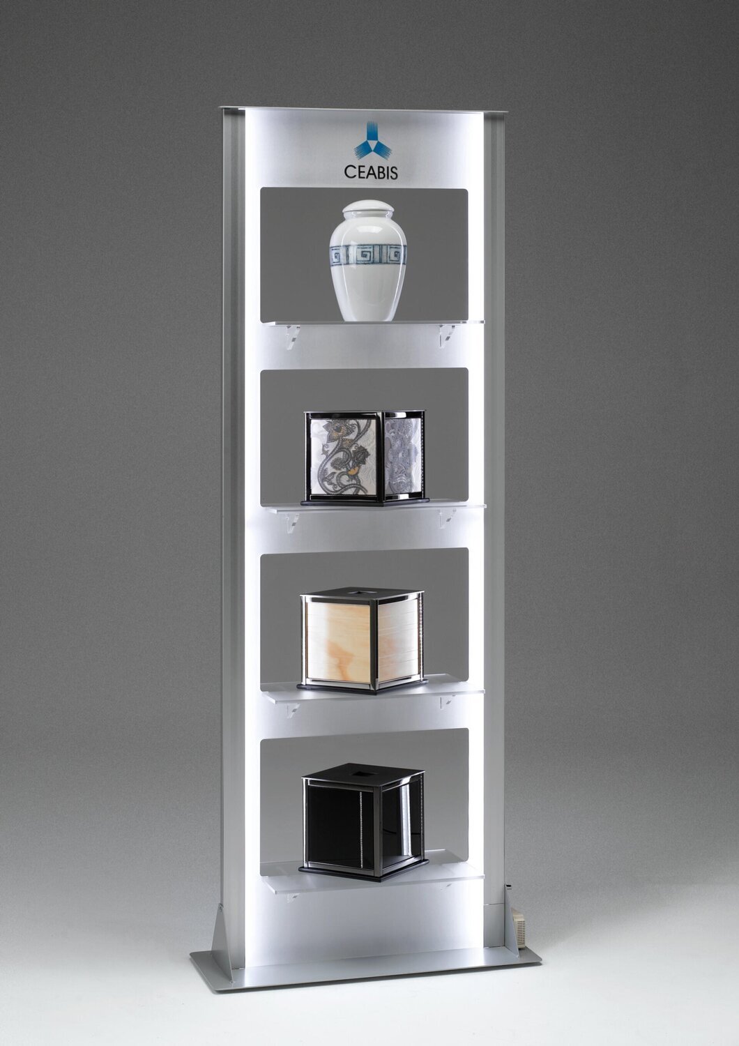 Display unit with 4 Shelves and LED lighting