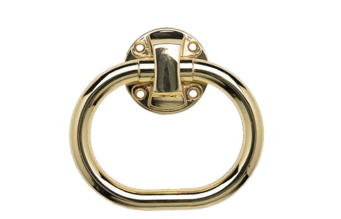 Omicron zamak ring alloy handle polish brass finishing