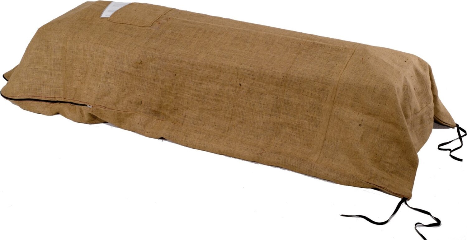 Jute body bag for air transport