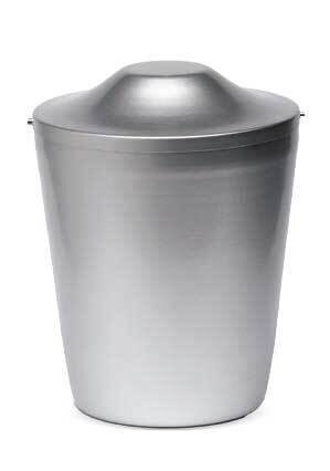 Standard cinerary urn in painted steel