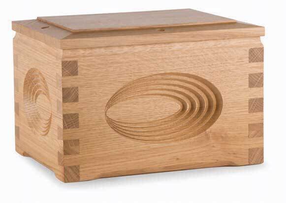 Genesi line cinerary urn in durmast oak