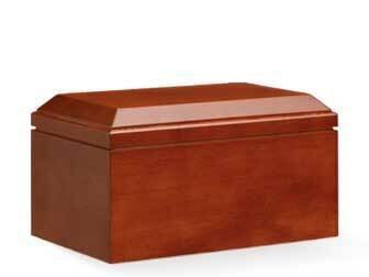 Italian line cinerary urn cherry finishing