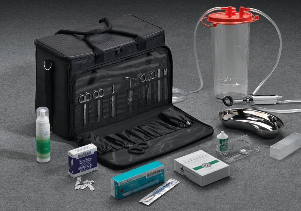 Case equipped for treatment of corpse preparation