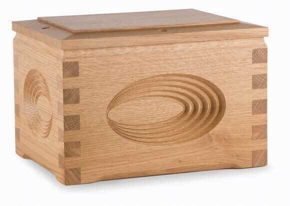 Genesi line cinerary urn in durmast oak