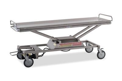 Inclinable body trolley with adjustable height