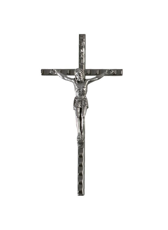 Cross with christ nickel finishing