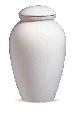 Porcelain line cinerary urn neutral