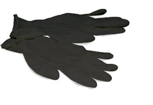 Black nitrile gloves