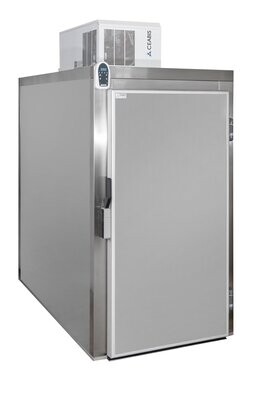 Cold chamber for two bodies with trolley insertion option - 1 door with front opening