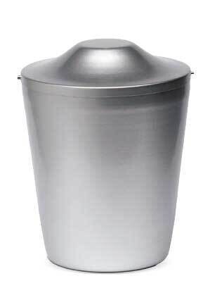 Standard cinerary urn in painted steel