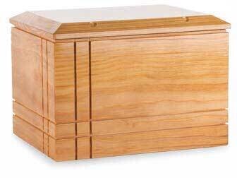 Infinito line cinerary urn finishing polished durmast oak