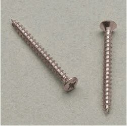 Steel wood screw pozi drive nickel finishing